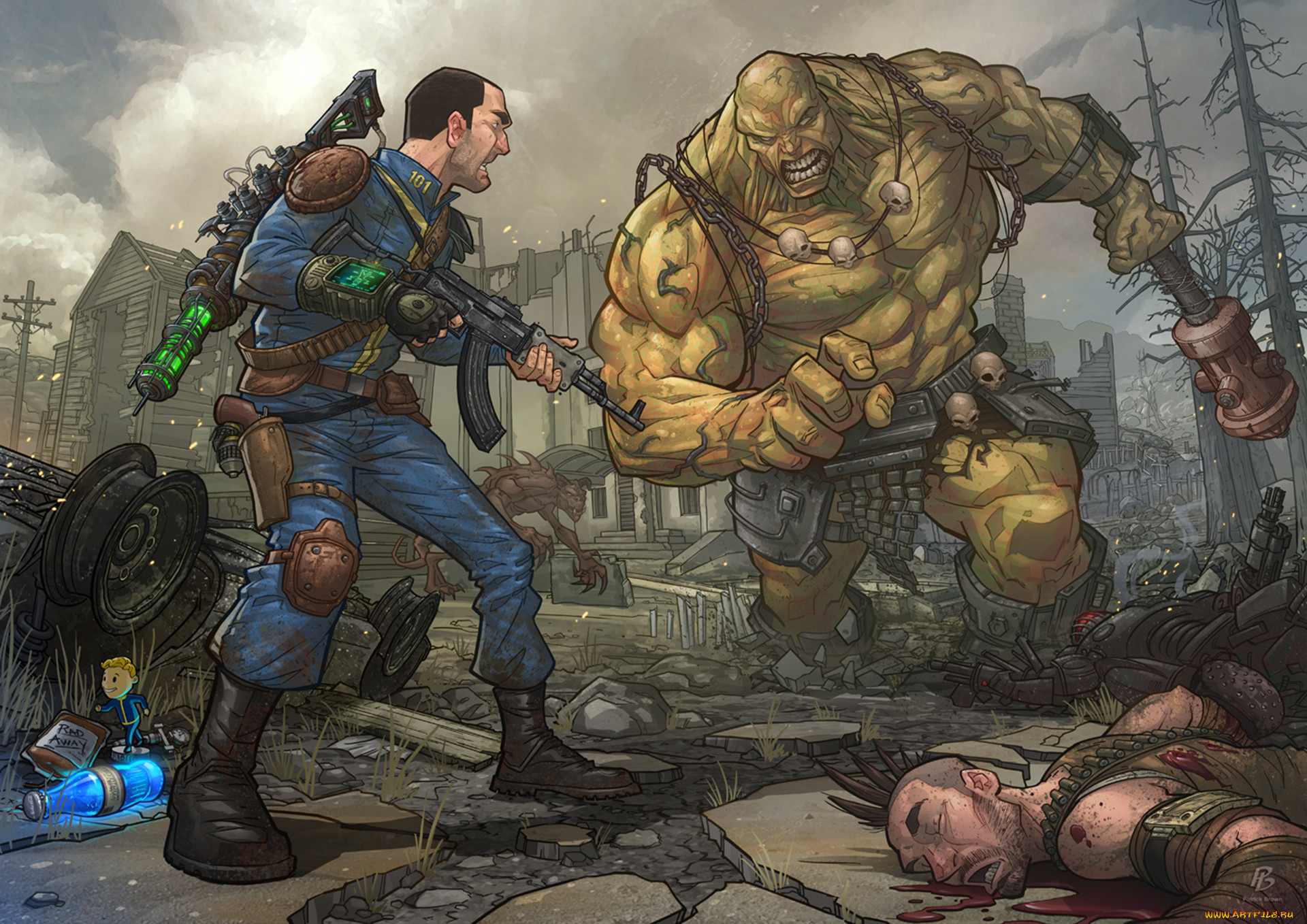 , , bethesda, chinese, assault, rifle, super, mutant, behemoth, 101, fallout, 3